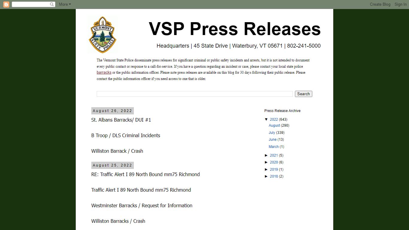 VSP Press Releases - Blogger